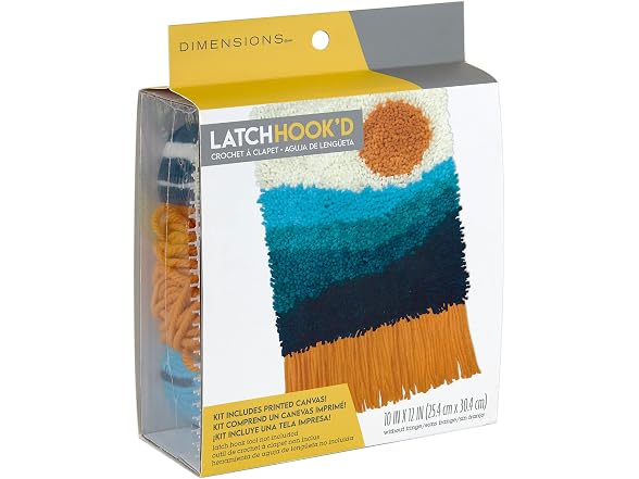 Dimensions Colorful Sunset Beginner Latch Hook Kit