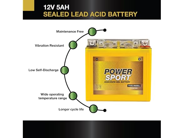 ExpertPower YTX5L-BS Gel Battery 12V