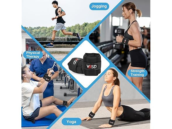 VBSD Adjustable Ankle Weights