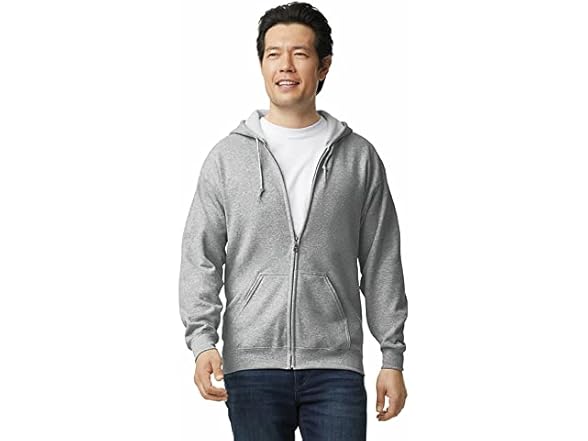 Gildan Zip Hoodie L Grey