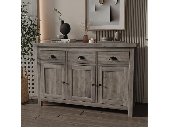 Senfot Farmhouse Sideboard, Grey Wash