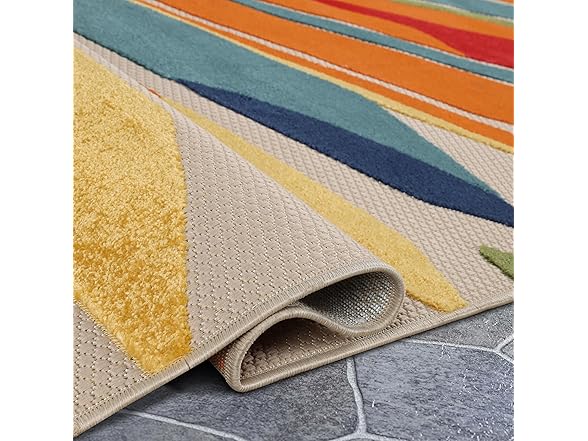Superior Modern Geometric Abstract Indoor Outdoor Rug