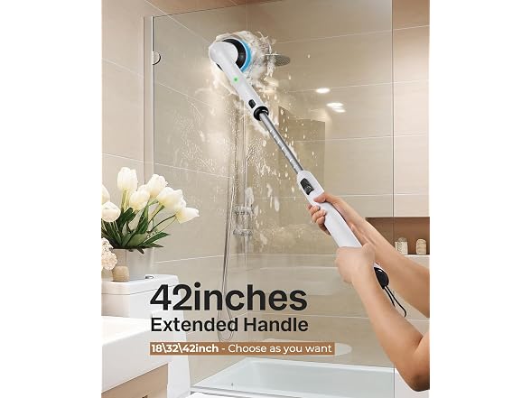 LyriFine IPX7 Electric Brush 42in Handle