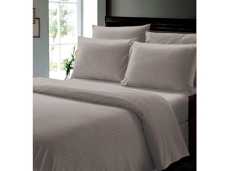 Noble House NH-6 Pcs Dobby Stripe Sheet Set - QN-Charcoal