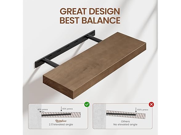 Walnut Floating Shelves 24"