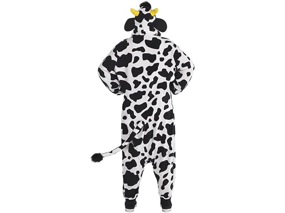 Amscan Black/White Cow Zipster (Adult Small/Me)