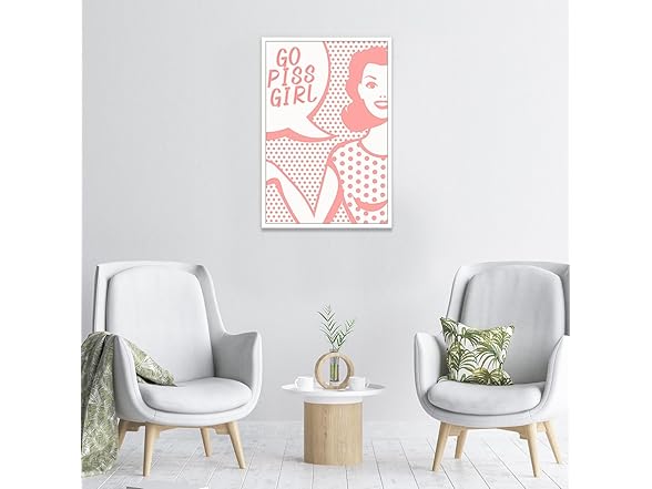 BNGFDV Go Piss Girl Wall Art Trendy