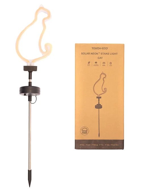 Solar Neon LED Cat Stake Lights - 1 Pack or 2 Pack - Gallery 6