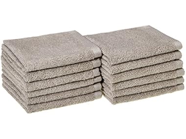 $12.99, Was $17, 23% Off! Amazon Basics Cotton Washcloths 12Pk dealfomo