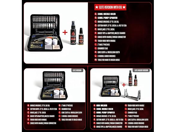 GLORYFIRE 82-Pc Gun Cleaning Kit