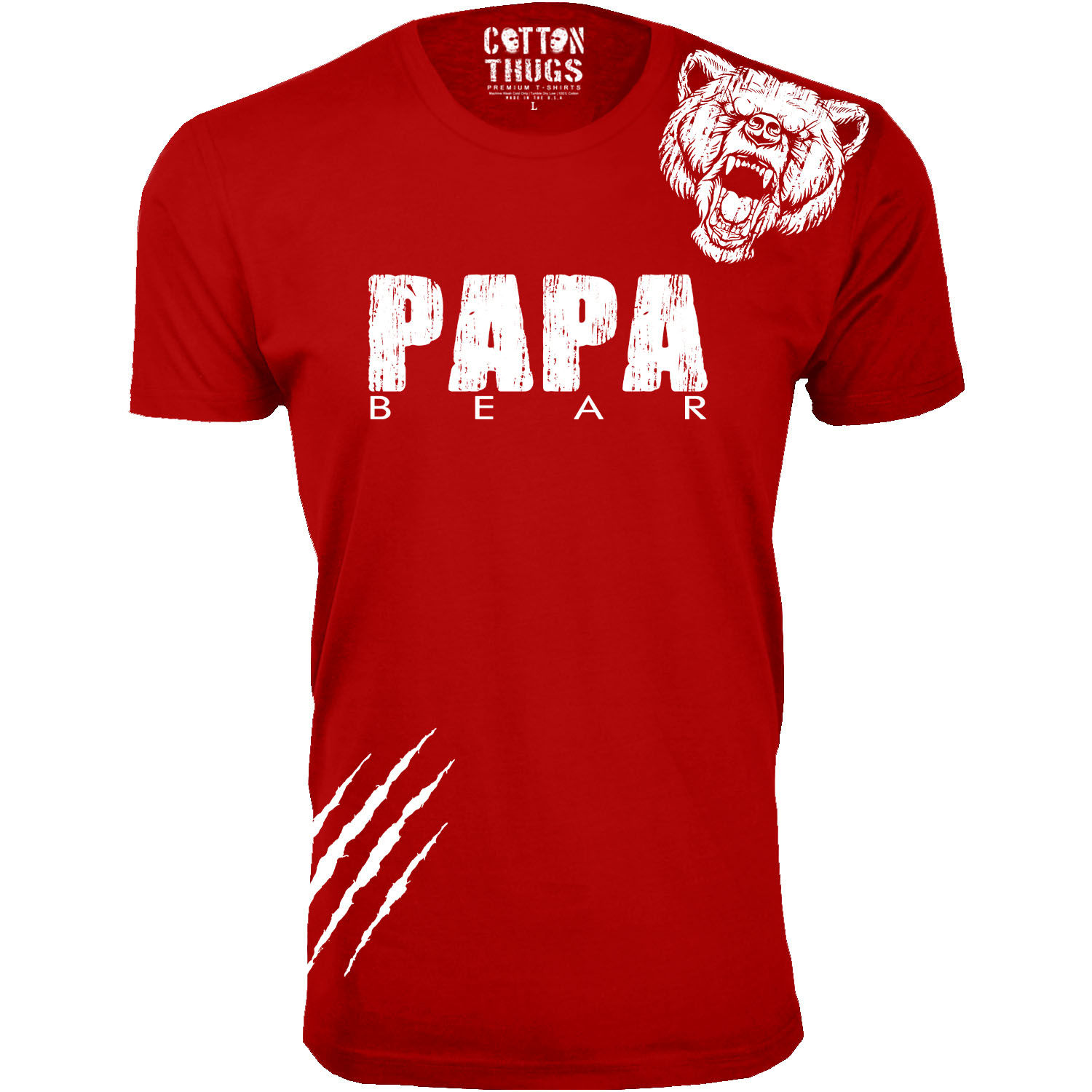 Papa Bear Scratch Father Day T-Shirt - Gallery 22