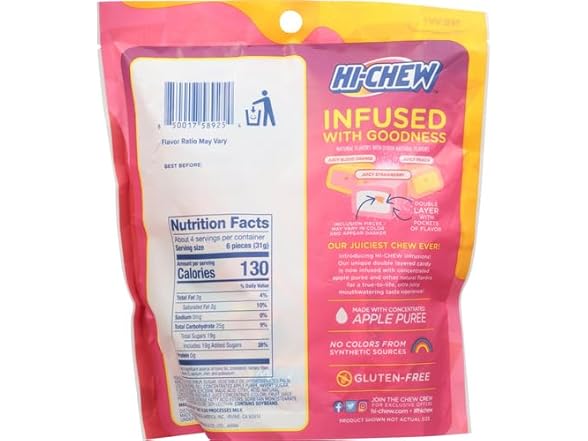 Hi-Chew Stand Up Pouch Infrusions 4.24oz