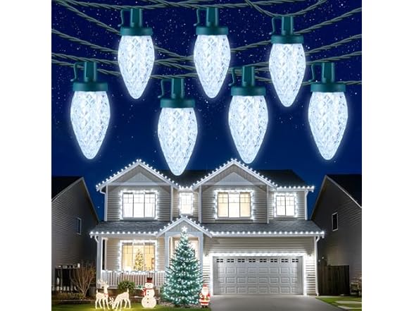 Minetom C9 LED Christmas Lights Outdoor, 81FT