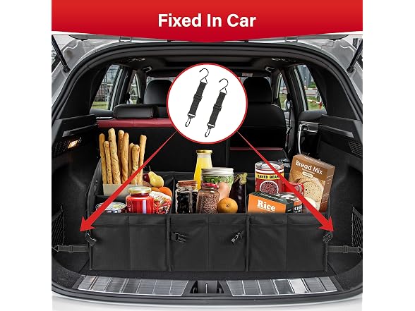 Simple Deluxe Car Trunk Organizer, Large Size, Black 