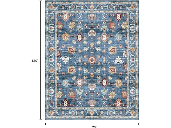 Gertmenian Washable Rug 8x10 Casper Blue