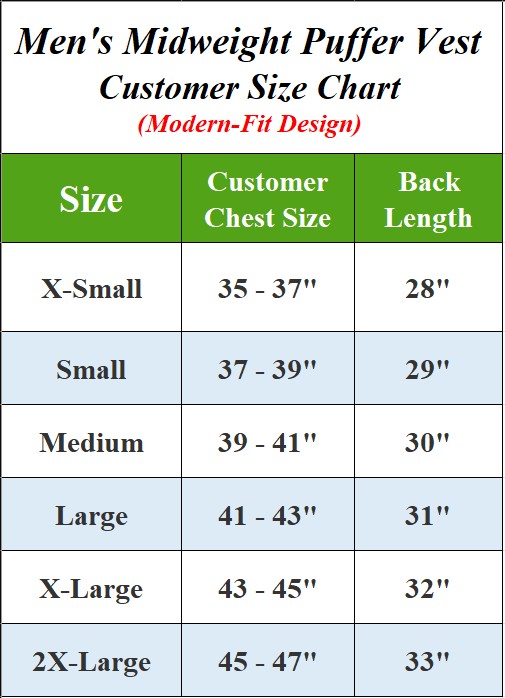 Mens Packable Midweight Puffer Vest (XS-2XL) - Gallery 11