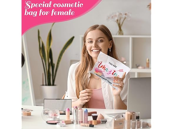 50 Pcs Inspirational Mini Makeup Bags