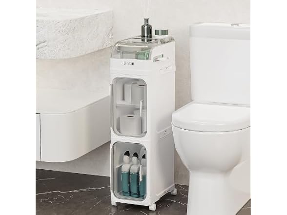 BINSIO Slim Bathroom Storage Cabinet