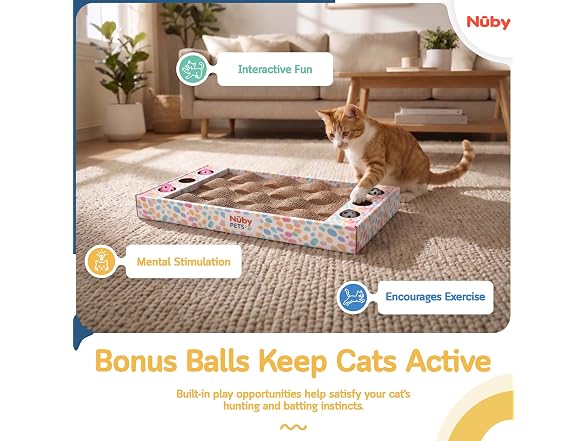 Nuby Pets Scratch & Bat Cat Scratcher