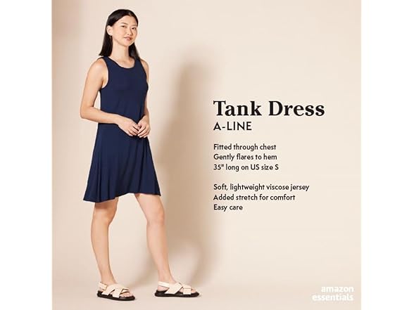 Amazon Essentials Womens Tank Swing Dress