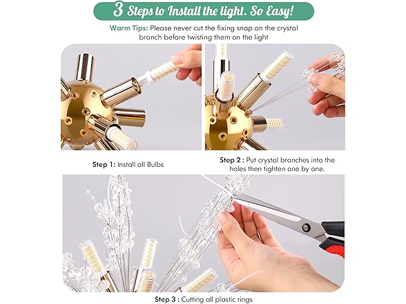 VerRon 8-Light Gold Dandelion Chandelier