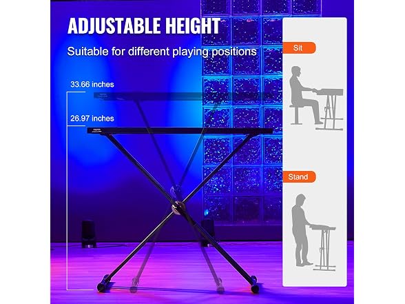 DJ Table Stand, 32" x 20" Portable DJ