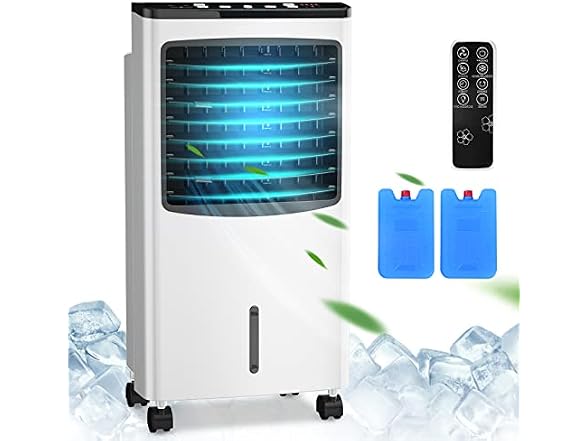 PETSITE Portable Evaporative Air Cooler, 3-in-1 Oscillation