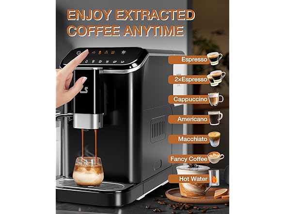 Zstar Fully Automatic Espresso Machine with Automatic Milk Frother