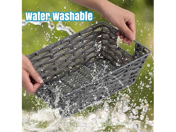 Sukkiri Homu Trapezoid Storage Basket with Handle, Set of 2  Grey