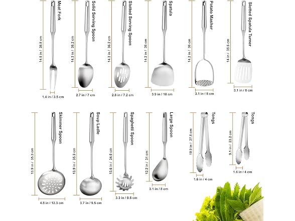 OARSE Stainless Steel Cooking Utensils