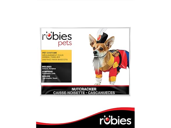 Rubies Nutcracker Pet Costume for Dogs or Cats