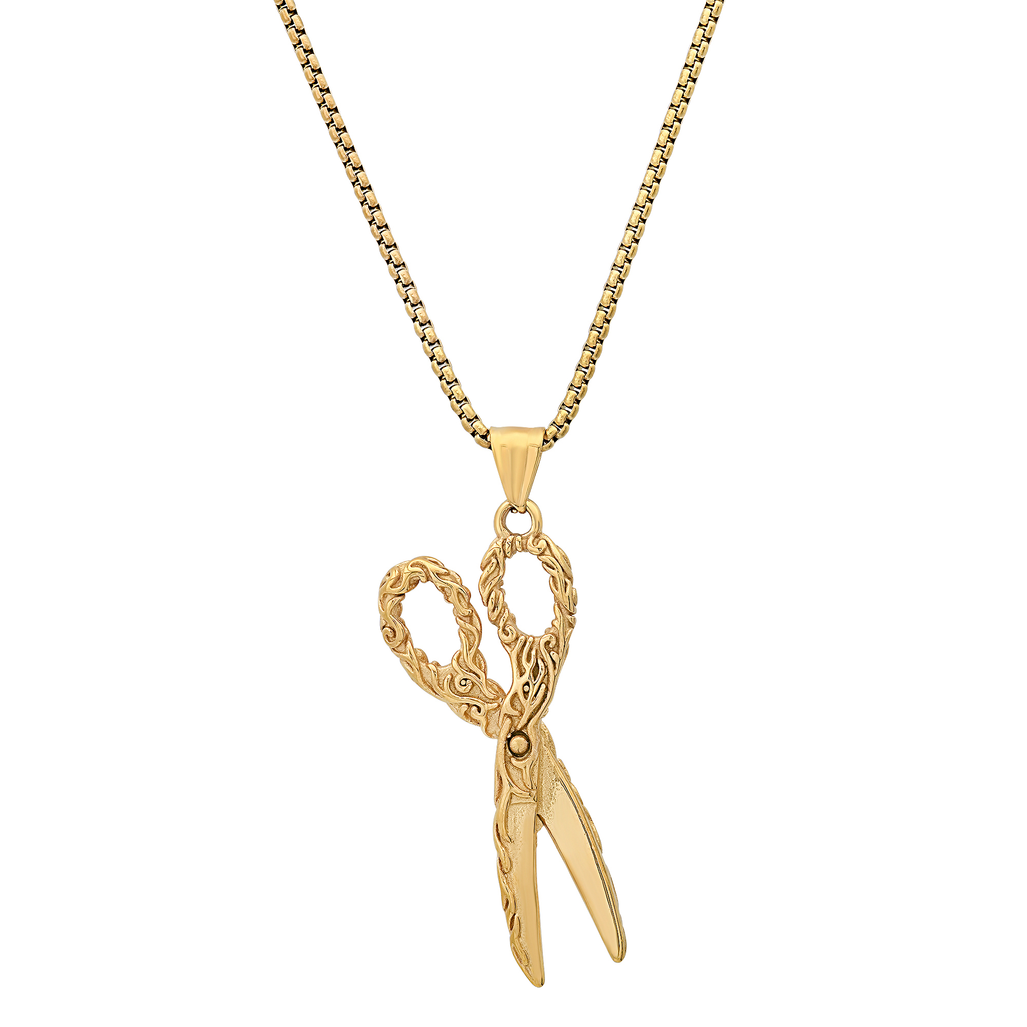 Rope Chain With Scissor Pendant - Gallery 6