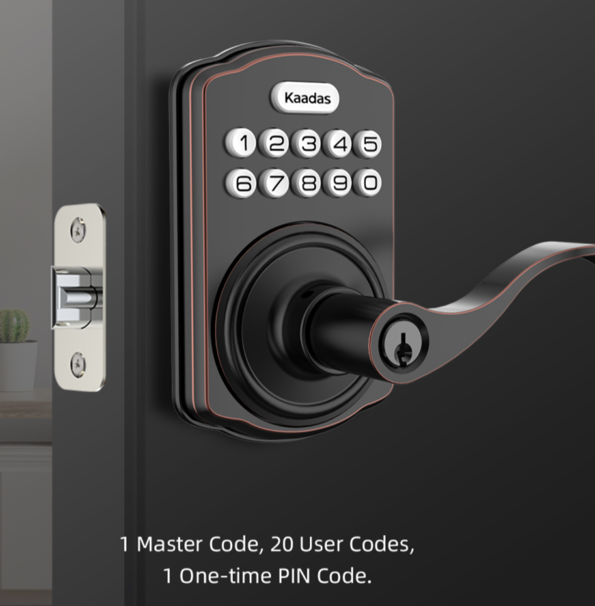 Kaadas KS04 Lever Lock with Key and Keypad - Gallery 20