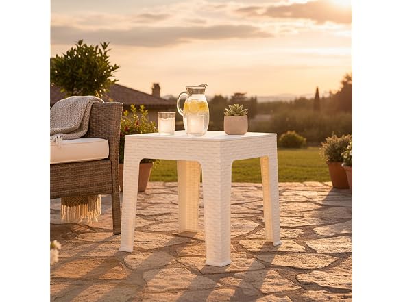 Sunnydaze Decor SUP-407 18 White Side Table White - Gallery 8