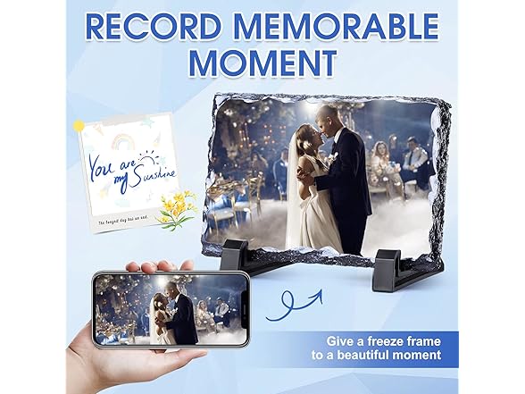 18 Pcs Blank Slate Rock Photo Frames