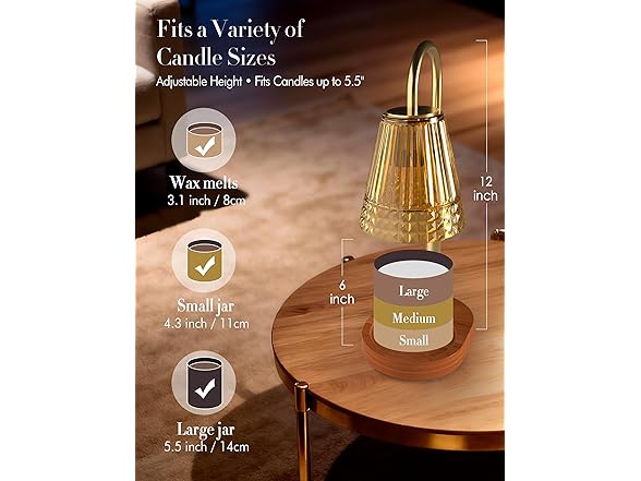 Candle Warmer Lamp (Gold)