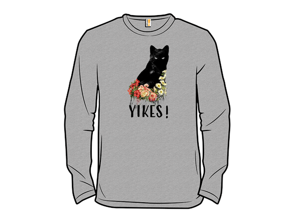 YIKES! Black Cat Vintage Flower