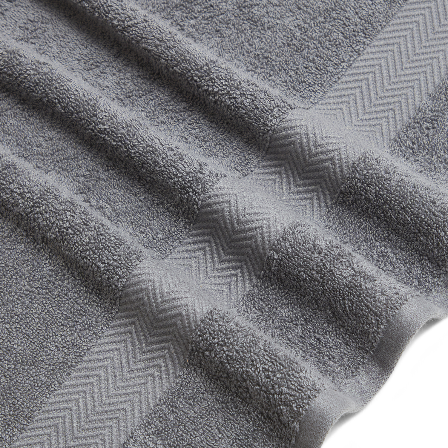 6 Piece Chevron Jacquard Towel Set - Gallery 19