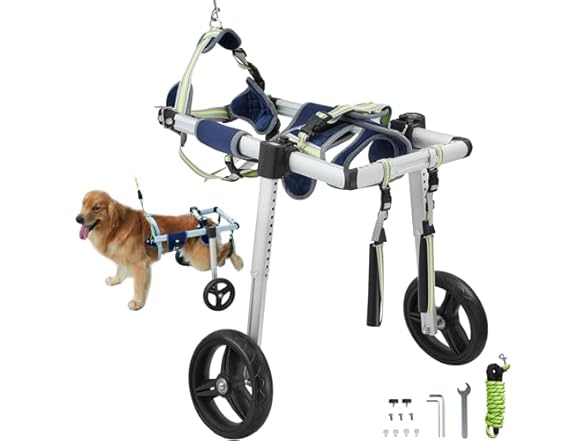 VEVOR 2 Wheels Dog Wheelchair for Back Legs