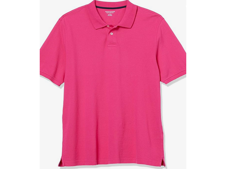 Amazon Essentials Men's Regular-Fit Cotton Pique Polo Shirt (Available in Big & Tall), Hot Pink, X-Large