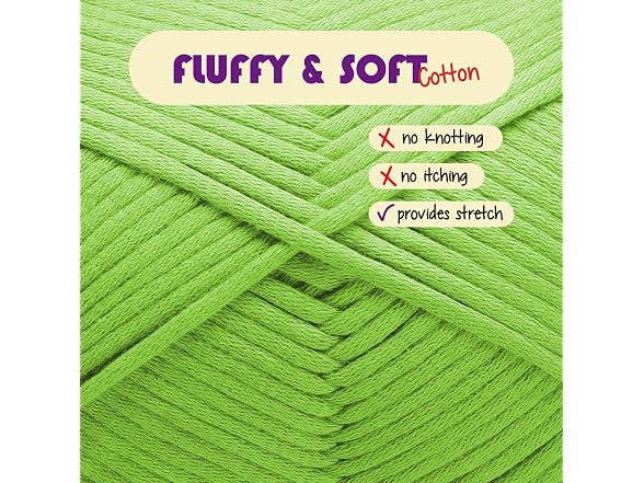 Soft Yarn for Crocheting Crochet Green
