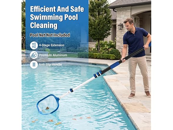 getlstub 16FT Telescopic Pool Pole