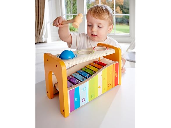Hape Pound & Tap Bench with Slide Out Xylophone