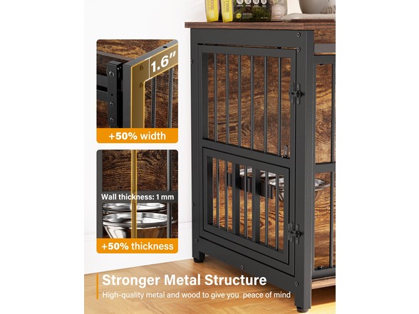 Dog Crate Furniture Sliding Barn Door