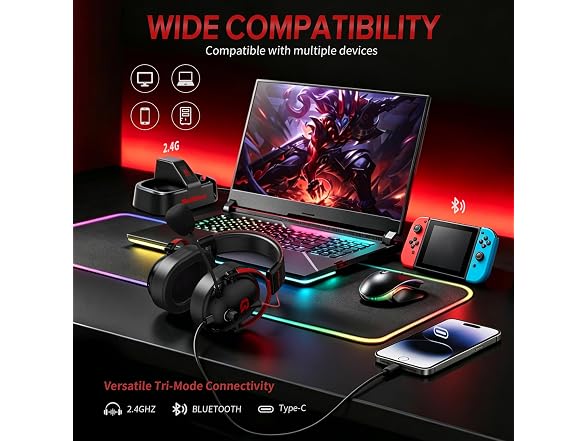 Wireless Gaming Headset with Charging Station