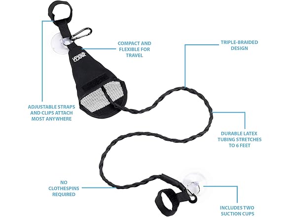 Lewis N. Clark Adjustable Latex Clothesline for Travel
