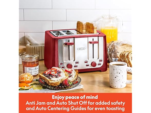 BELLA 4 Slice Toaster with Auto Shut Off