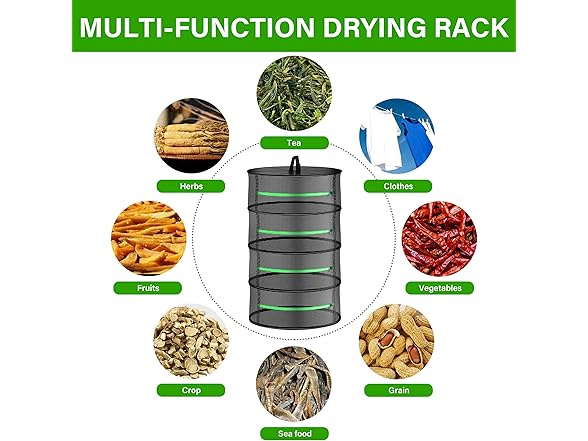 iPower 24in Herb Drying Rack 4-Layer
