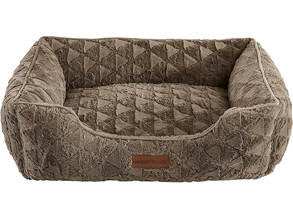 Modern Threads Ultra Soft Plush Pet Bed, Brown