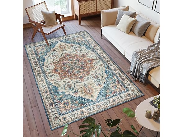 Gertmenian Boho Rug 5x7 Soha Blue
